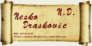 Neško Drašković vizit kartica